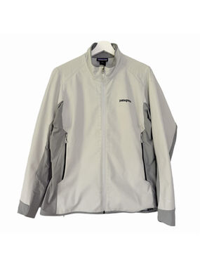 Patagonia Adze Hybrid Jacket Women's Large Gray Polartec Windblock Flawed